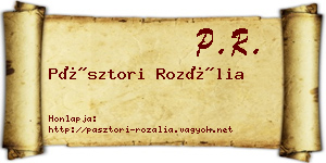 Pásztori Rozália névjegykártya