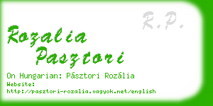 rozalia pasztori business card